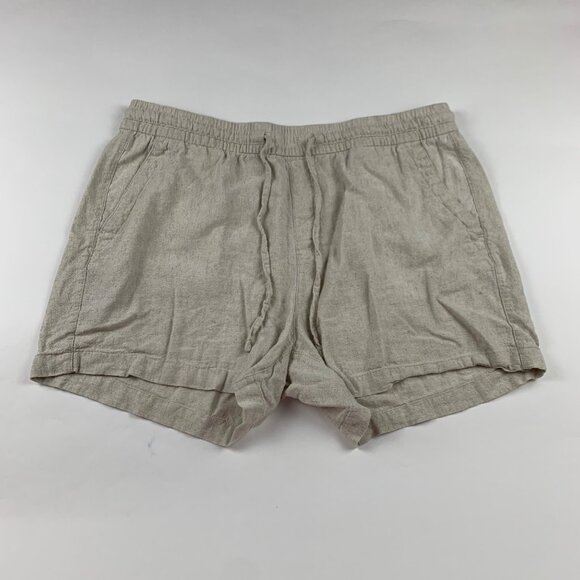 Old Navy Flax Linen Blend Pull On Shorts L - Picture 1 of 4